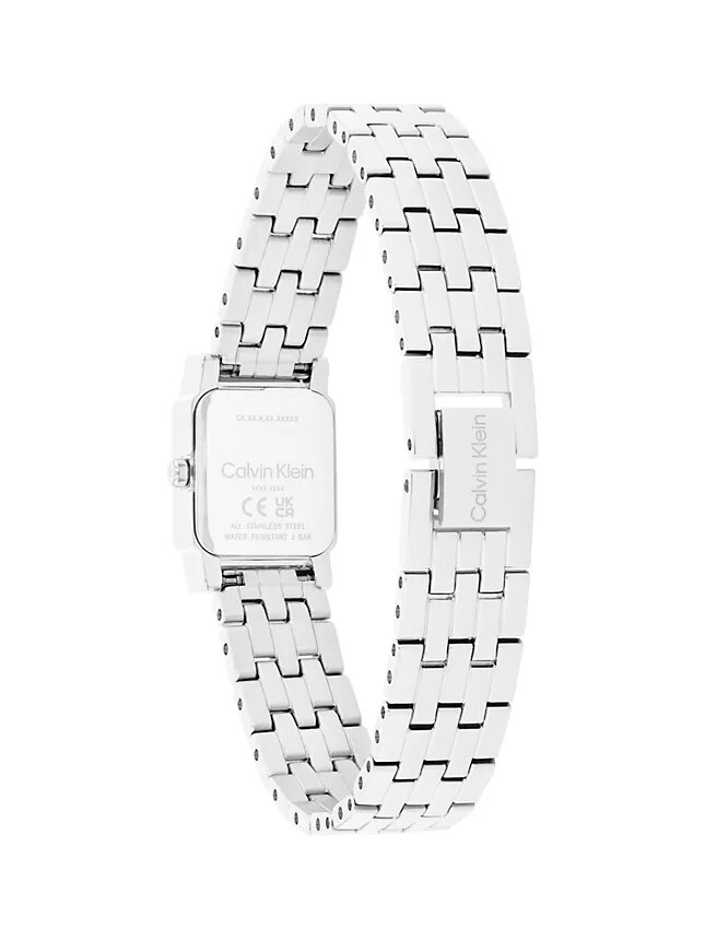 Uhr mit quadratischem Zifferblatt und Gliederarmband Uhr mit quadratischem Zifferblatt und Gliederarmband