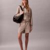 Utility-Shorts aus Wollmischung mit Fischgrätenmuster Utility-Shorts aus Wollmischung mit Fischgrätenmuster