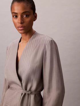 Viskose-Jacquard-Wickelblazer