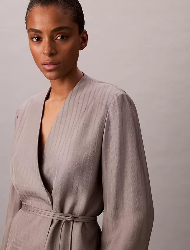 Viskose-Jacquard-Wickelblazer Viskose-Jacquard-Wickelblazer