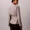 Viskose-Jacquard-Wickelblazer Viskose-Jacquard-Wickelblazer