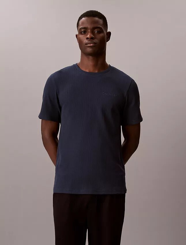 Waffelpiqué-Schlaf-T-Shirt Waffelpiqué-Schlaf-T-Shirt