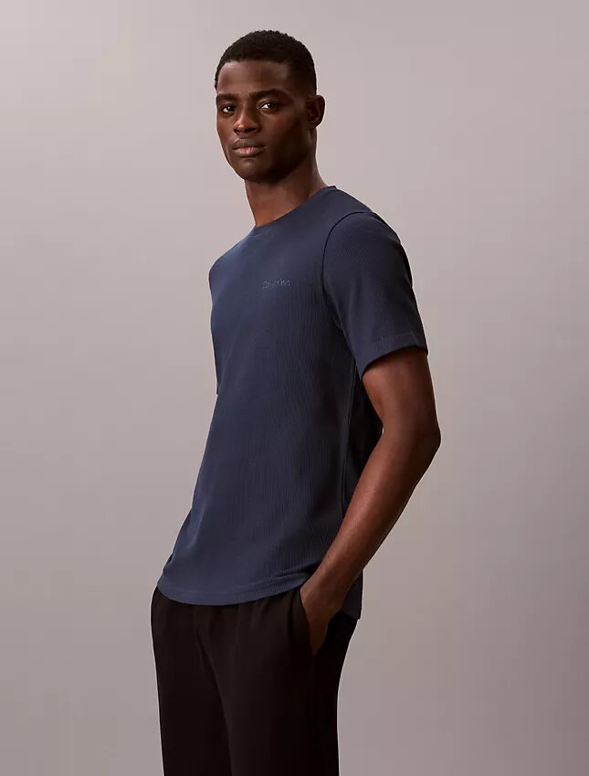 Waffelpiqué-Schlaf-T-Shirt Waffelpiqué-Schlaf-T-Shirt