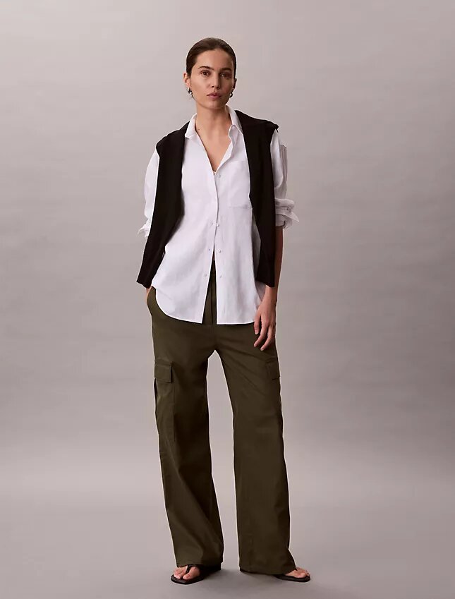 Weiche Cargo-Hose aus Twill Weiche Cargo-Hose aus Twill