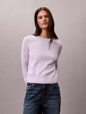 Weicher Baumwollpullover mit Monogram
