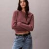 Weicher Baumwollpullover mit Monogram Weicher Baumwollpullover mit Monogram