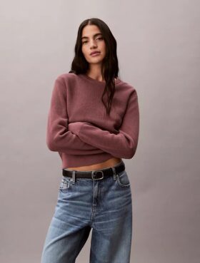 Weicher Baumwollpullover mit Monogram