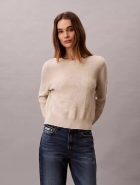 Weicher Baumwollpullover mit Monogram