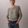 Weicher Baumwollpullover mit Monogram Weicher Baumwollpullover mit Monogram