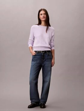 Weicher Baumwollpullover mit Monogram