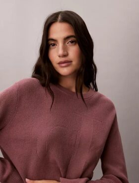 Weicher Baumwollpullover mit Monogram
