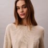 Weicher Baumwollpullover mit Monogram Weicher Baumwollpullover mit Monogram