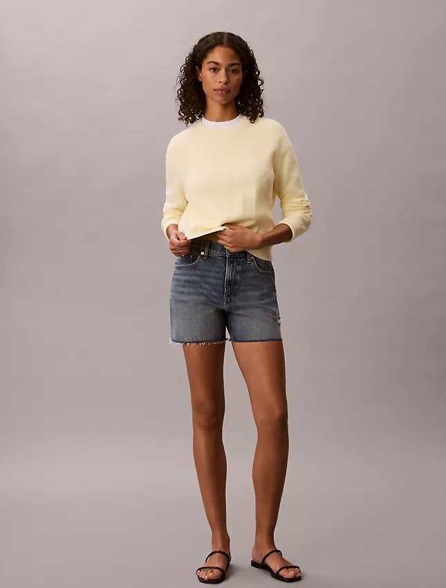 Weicher Baumwollpullover mit Monogram Weicher Baumwollpullover mit Monogram