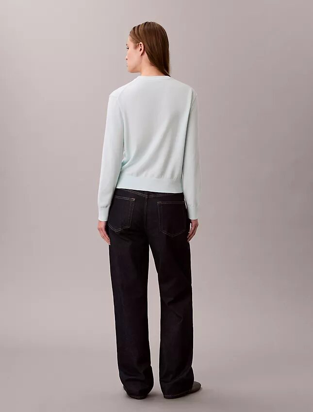 Weicher Baumwollpullover mit Monogram Weicher Baumwollpullover mit Monogram