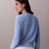 Weicher Baumwollpullover mit Monogram Weicher Baumwollpullover mit Monogram