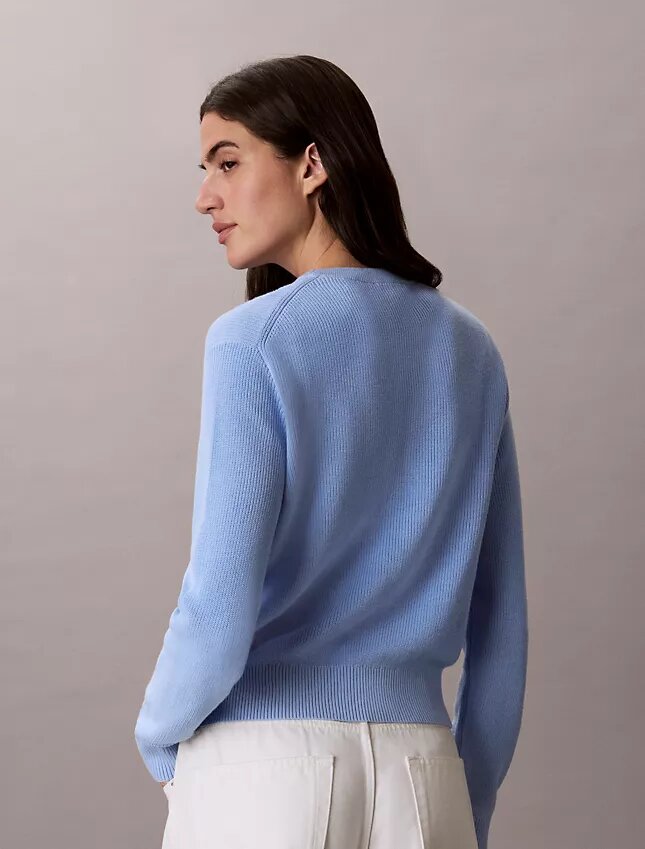 Weicher Baumwollpullover mit Monogram Weicher Baumwollpullover mit Monogram