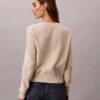 Weicher Baumwollpullover mit Monogram Weicher Baumwollpullover mit Monogram