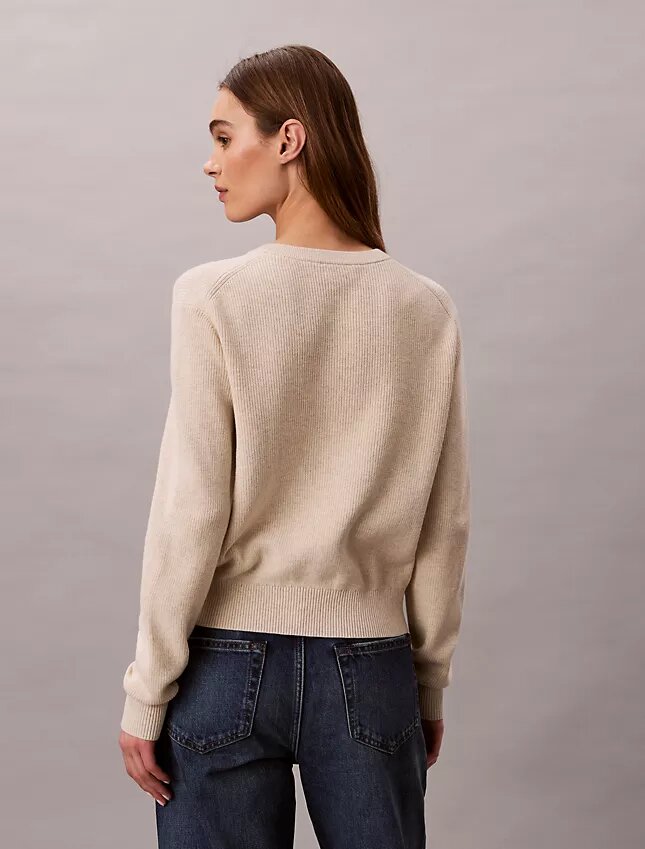 Weicher Baumwollpullover mit Monogram Weicher Baumwollpullover mit Monogram