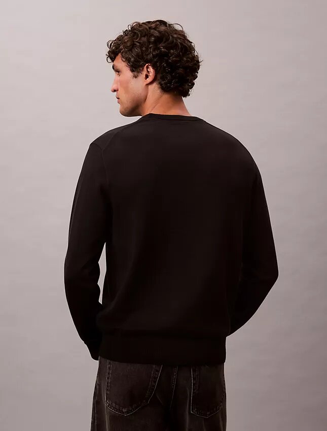 Weicher Baumwollpullover mit Monogram Weicher Baumwollpullover mit Monogram