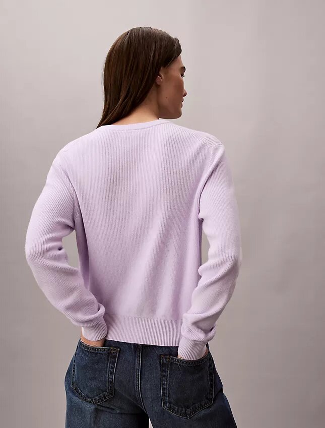Weicher Baumwollpullover mit Monogram Weicher Baumwollpullover mit Monogram