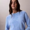 Weicher Baumwollpullover mit Monogram Weicher Baumwollpullover mit Monogram