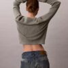 Weicher Baumwollpullover mit Monogram Weicher Baumwollpullover mit Monogram