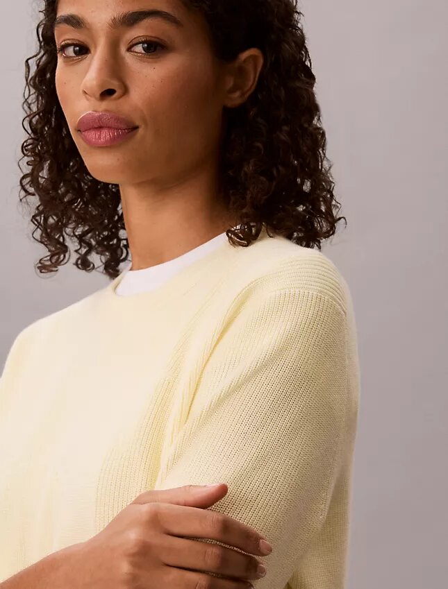 Weicher Baumwollpullover mit Monogram Weicher Baumwollpullover mit Monogram
