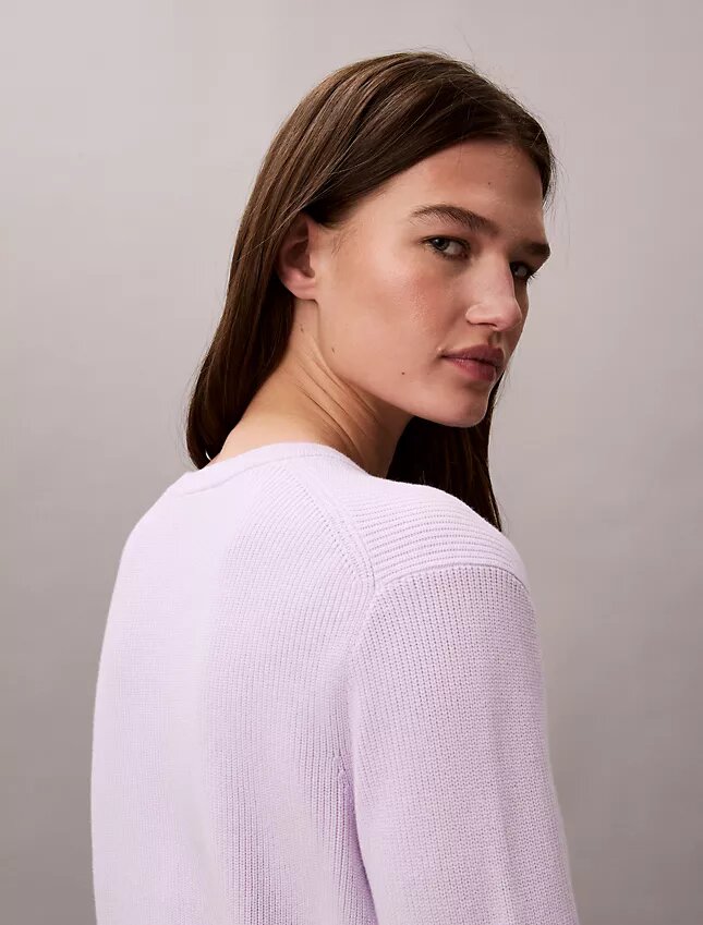 Weicher Baumwollpullover mit Monogram Weicher Baumwollpullover mit Monogram