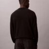 Weicher Baumwollpullover mit Monogram und lockerer Passform Weicher Baumwollpullover mit Monogram und lockerer Passform