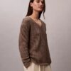 Weicher, locker sitzender Monogram-Pullover aus Baumwolle Weicher, locker sitzender Monogram-Pullover aus Baumwolle