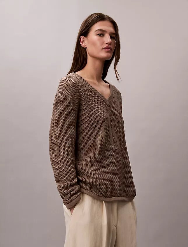 Weicher, locker sitzender Monogram-Pullover aus Baumwolle Weicher, locker sitzender Monogram-Pullover aus Baumwolle