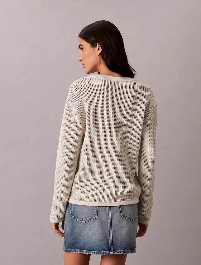 Weicher, locker sitzender Monogram-Pullover aus Baumwolle Weicher, locker sitzender Monogram-Pullover aus Baumwolle