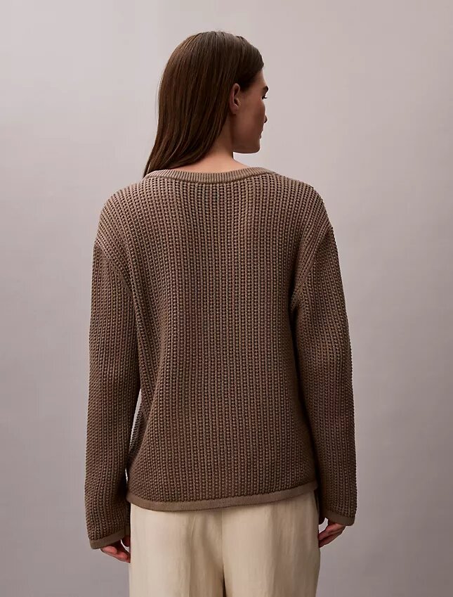 Weicher, locker sitzender Monogram-Pullover aus Baumwolle Weicher, locker sitzender Monogram-Pullover aus Baumwolle