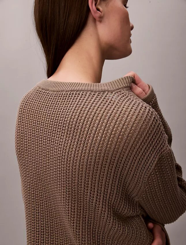 Weicher, locker sitzender Monogram-Pullover aus Baumwolle Weicher, locker sitzender Monogram-Pullover aus Baumwolle