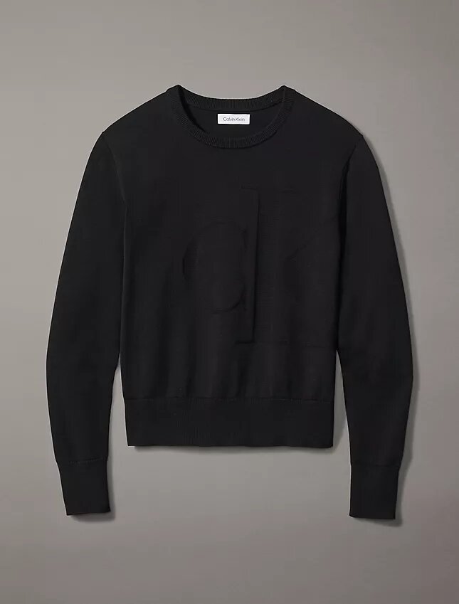 Weicher, locker sitzender Monogram-Pullover aus Baumwolle Weicher, locker sitzender Monogram-Pullover aus Baumwolle