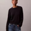 Weicher, locker sitzender Pullover mit Monogram Weicher, locker sitzender Pullover mit Monogram