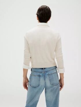 Weicher, locker sitzender Pullover mit Monogram