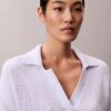 Weicher, lockerer Polo-Pullover aus Baumwolle Weicher, lockerer Polo-Pullover aus Baumwolle