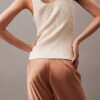 Weite Hose aus Crushed-Satin Weite Hose aus Crushed-Satin