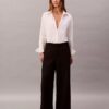 Weite Hose aus Wollgabardine Weite Hose aus Wollgabardine