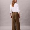 Weite Hose aus Wollgabardine Weite Hose aus Wollgabardine
