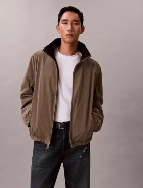 Wendbare Jacke mit durchgehendem Emblem-Logo Wendbare Jacke mit durchgehendem Emblem-Logo
