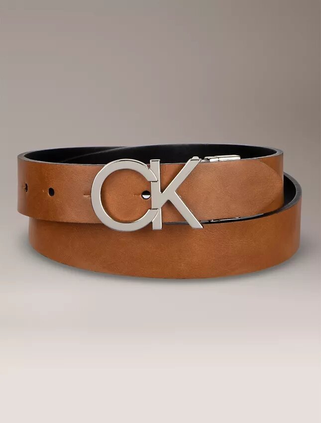 Wendegürtel mit Monogram-Logo-Plakette Wendegürtel mit Monogram-Logo-Plakette