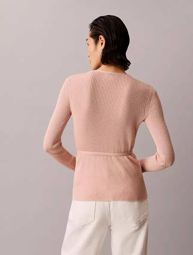 Wickelpullover aus Leinenmischung Wickelpullover aus Leinenmischung