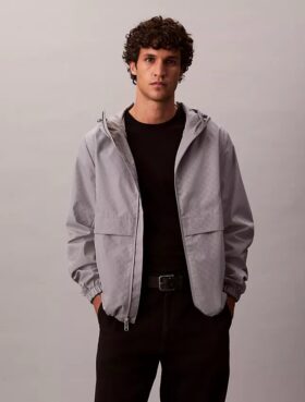 Windjacke mit durchgehendem Emblem-Logo