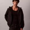 Windjacke mit durchgehendem Emblem-Logo Windjacke mit durchgehendem Emblem-Logo
