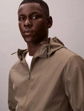 Windjacke mit durchgehendem Emblem-Logo