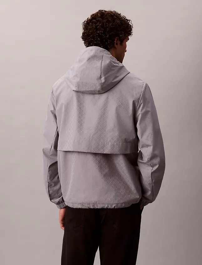 Windjacke mit durchgehendem Emblem-Logo Windjacke mit durchgehendem Emblem-Logo