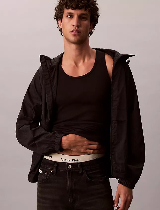 Windjacke mit durchgehendem Emblem-Logo Windjacke mit durchgehendem Emblem-Logo