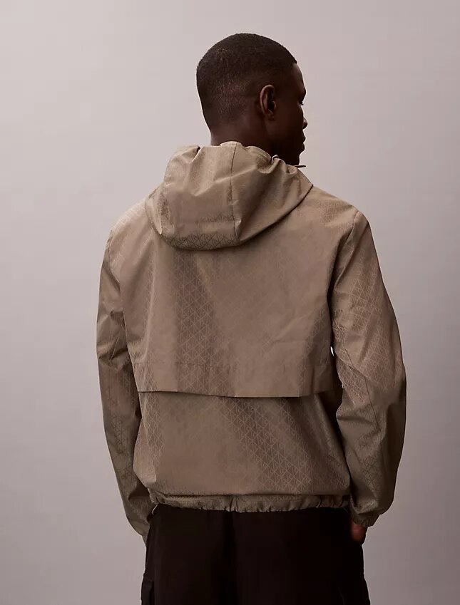 Windjacke mit durchgehendem Emblem-Logo Windjacke mit durchgehendem Emblem-Logo